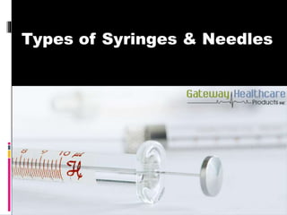 Types of Syringes & Needles
 