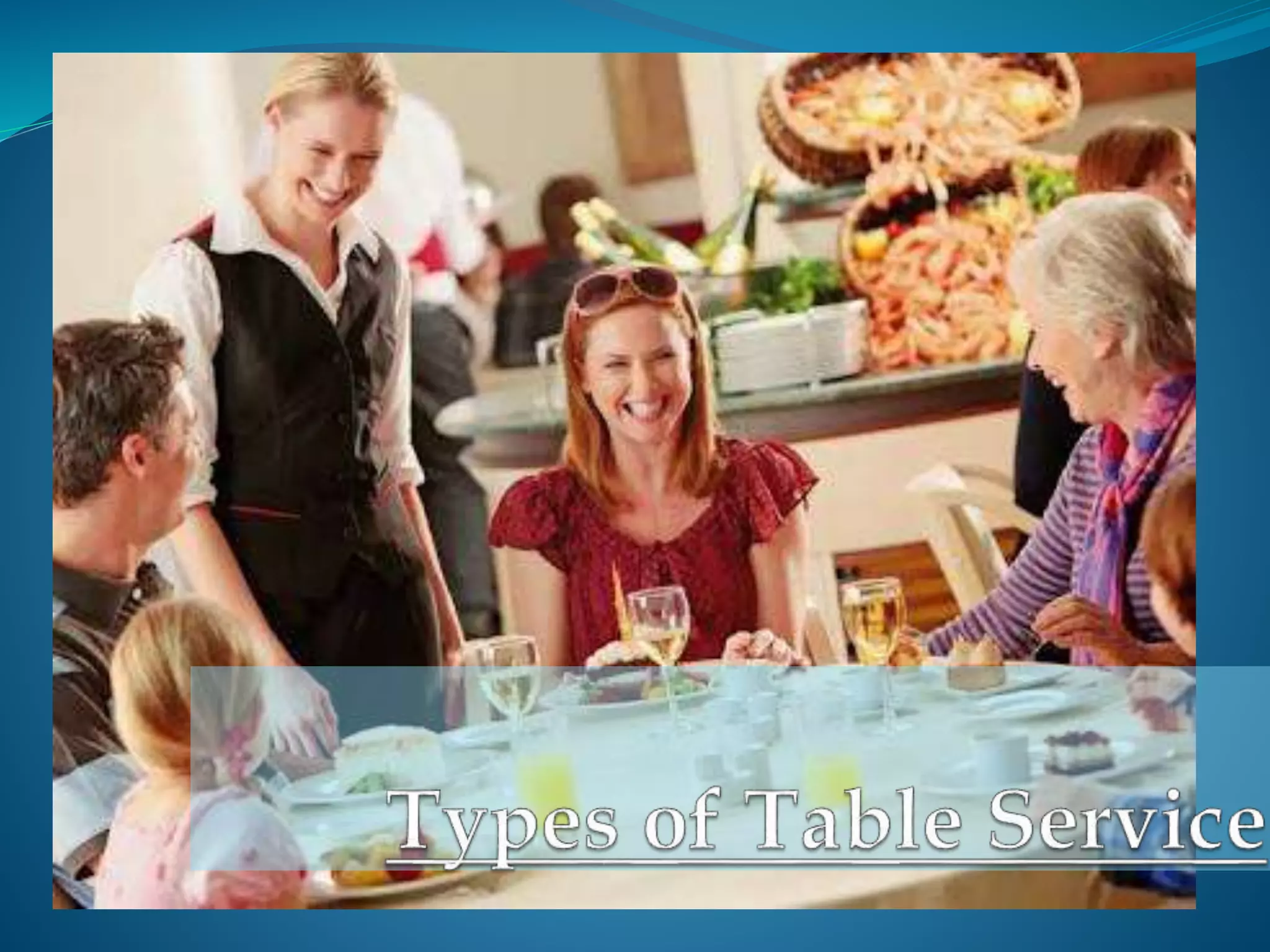 Types of Table Service in 40 Characters PPT