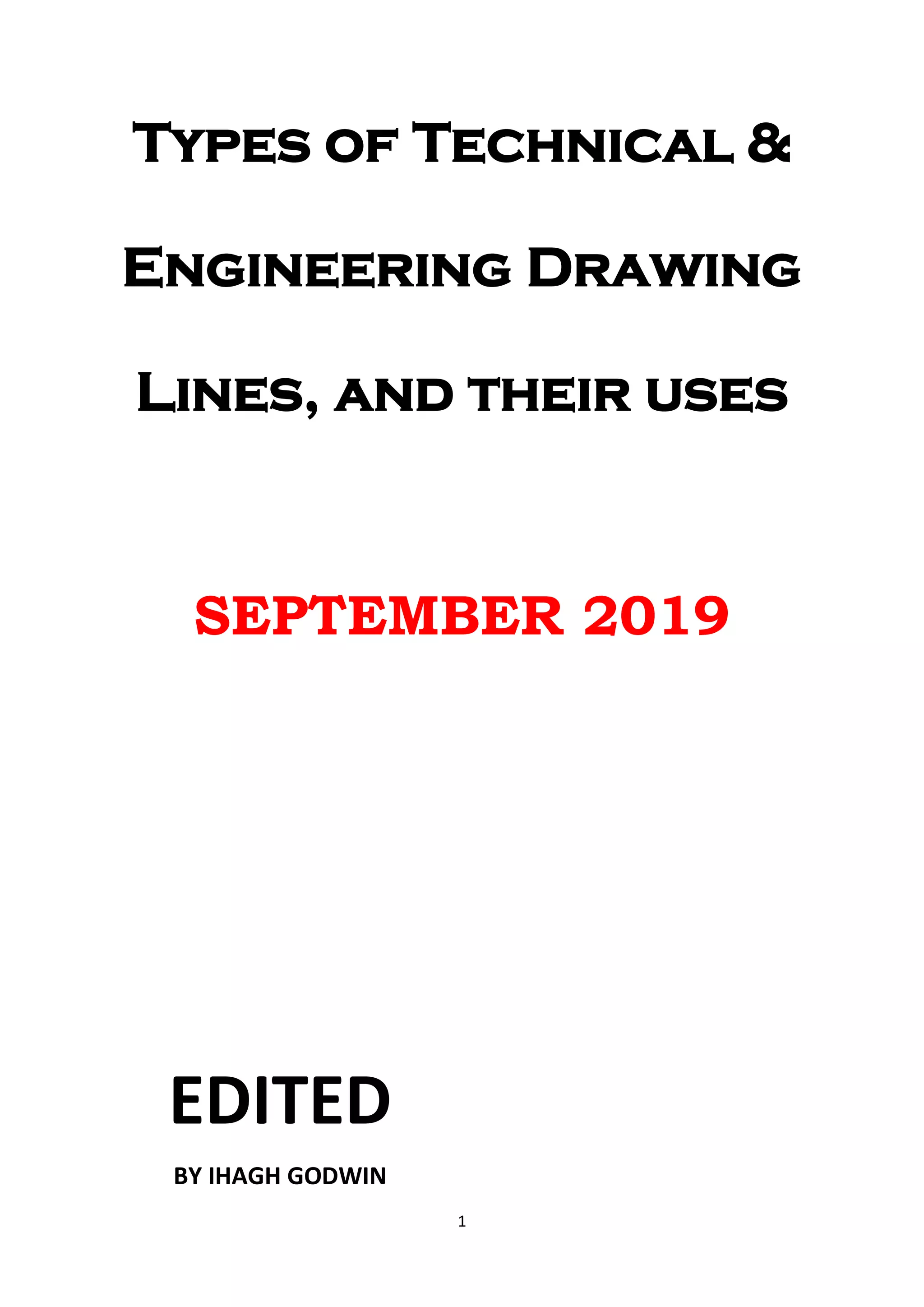 Types of Lines Used in Technical Drawings PDF