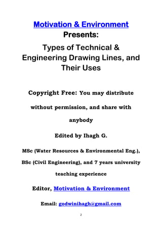 Types of Technical & Engineering Drawing Lines and Their Uses | PDF