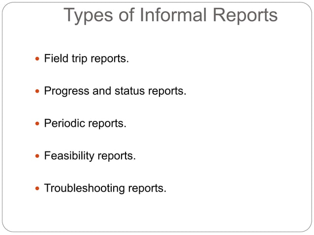 Types Of Technical Reports