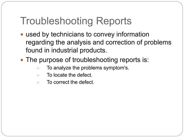 Types Of Technical Reports