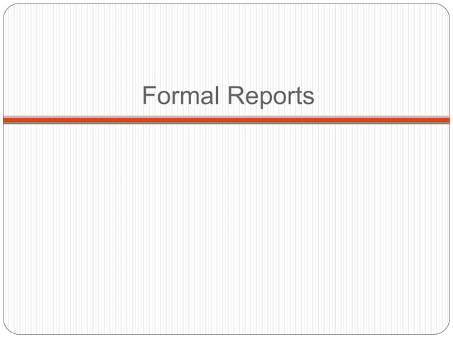 Types Of Technical Reports