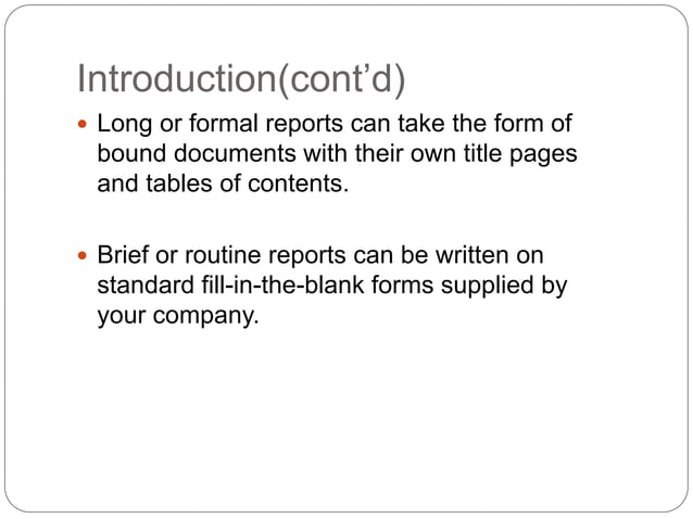 Types Of Technical Reports