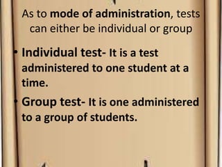 Types of Test | PPT