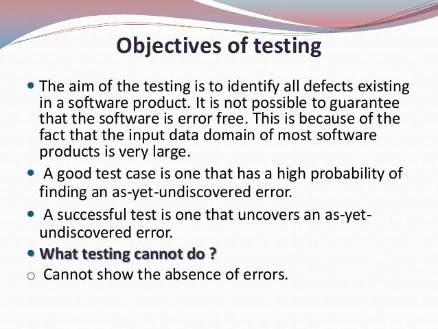 Types of testing