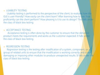 Types of testing | PPT