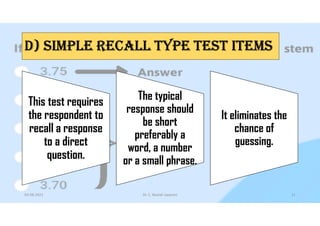 Types of test items | PDF