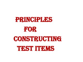 Types of Test Items...power point presentations | PPTX