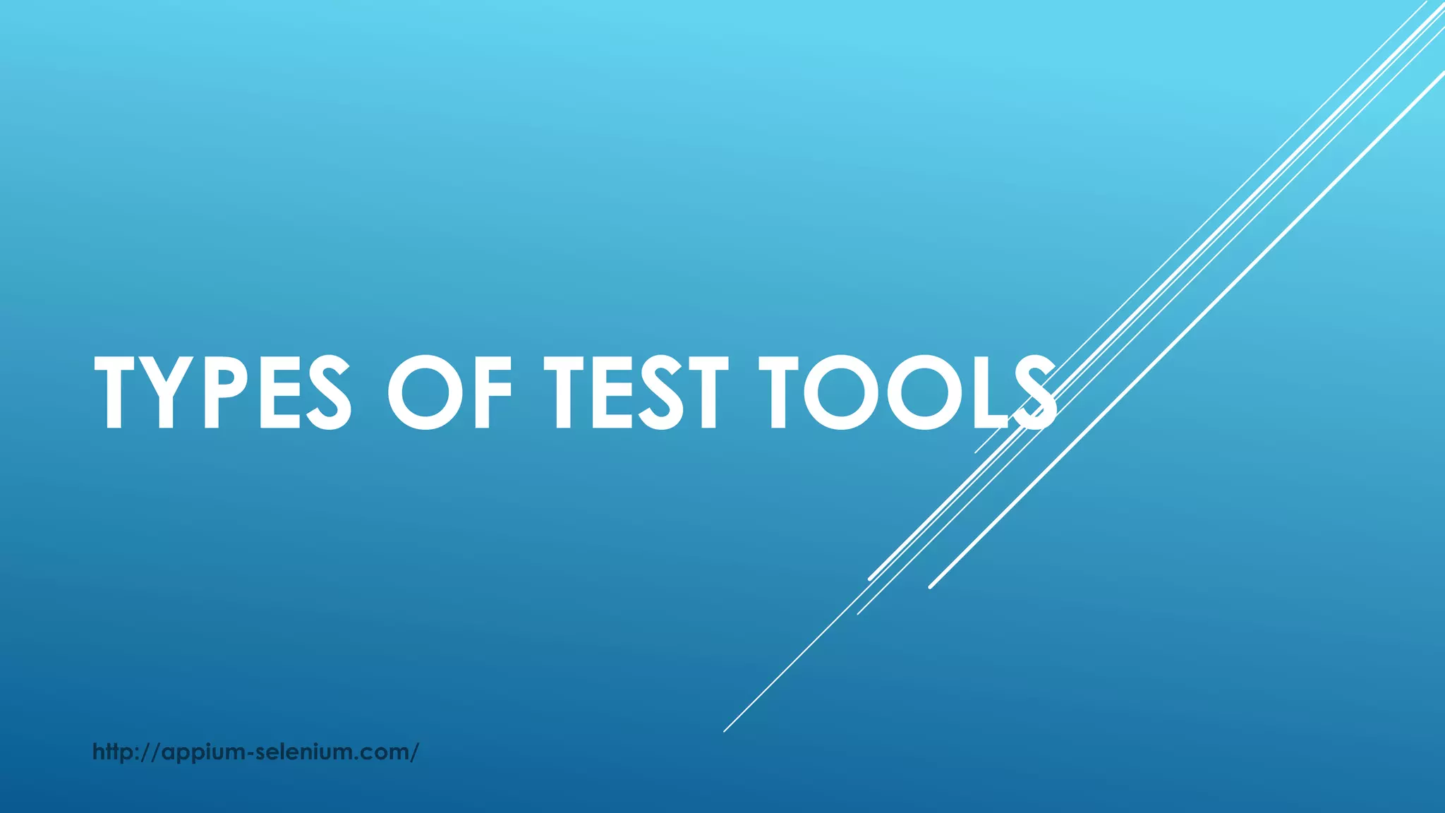 Types of test tools | PPTX