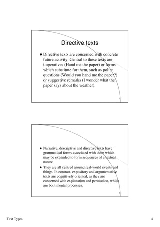 Types of texts. | PDF