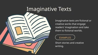 Types of Texts and Structures Education Presentation in Black Colorful ...