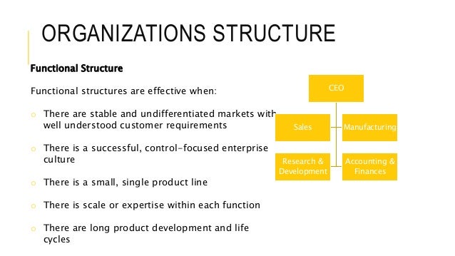 Types of the organizations structure