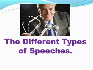 The Different Types
   of Speeches.
 