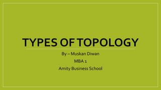 TYPES OFTOPOLOGY
By – Muskan Diwan
MBA 1
Amity Business School
 