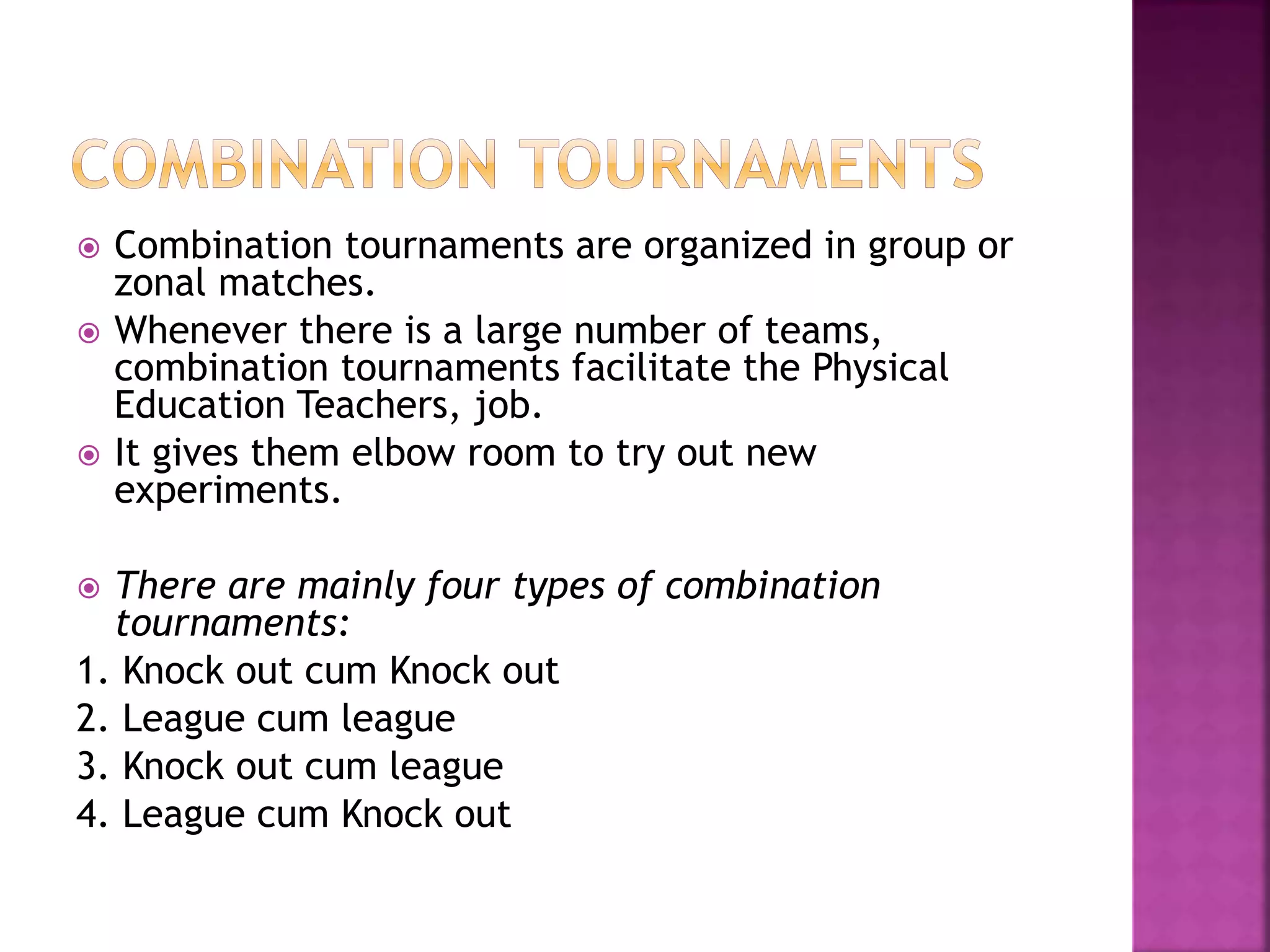 Types of tournament PPT