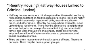 Transitional Home Rules About Types of Transitional Housing (Street Smarts Reentry Learning) | PDF