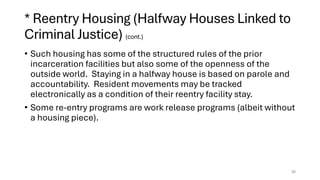 Transitional Home Rules About Types of Transitional Housing (Street Smarts Reentry Learning) | PDF