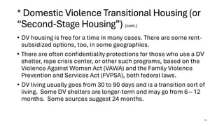 Transitional Home Rules About Types of Transitional Housing (Street Smarts Reentry Learning) | PDF