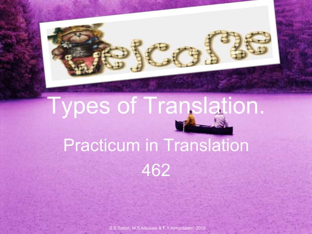 Types of translation | PPTX | Science
