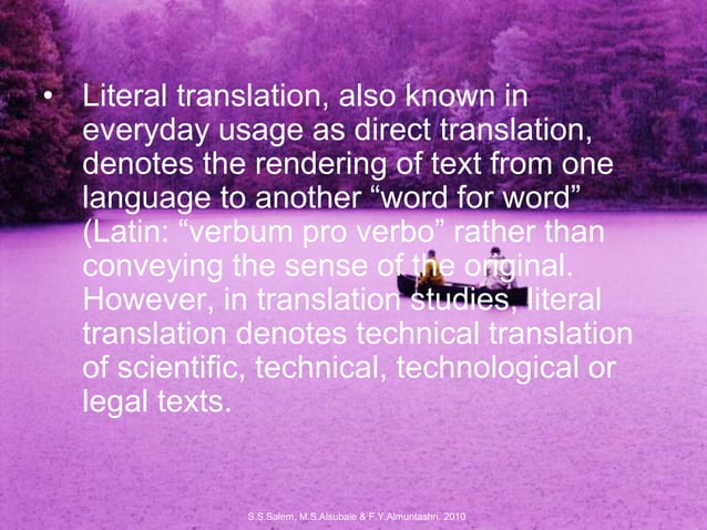 Types of translation | PPTX | Science