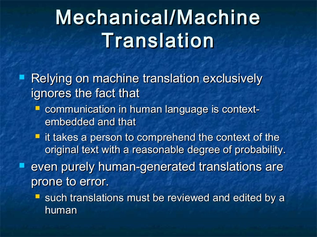 Types of translation