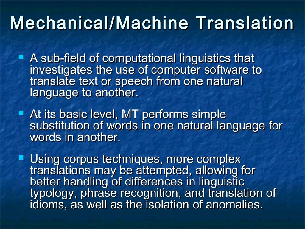Types of translation