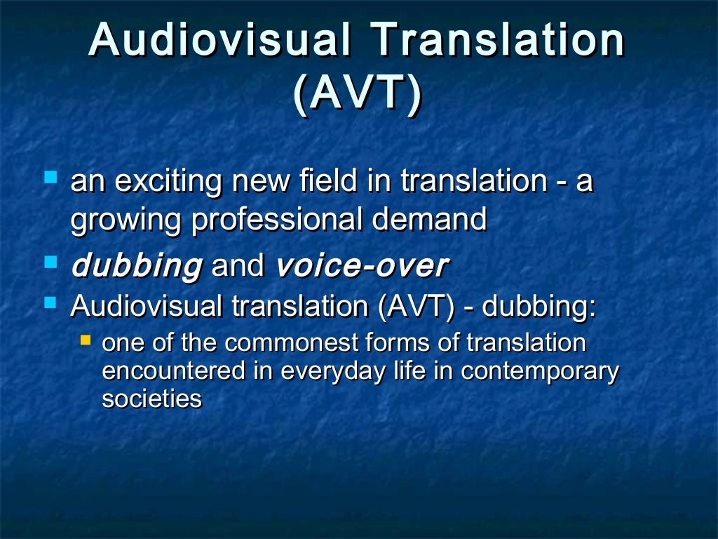 Types of translation