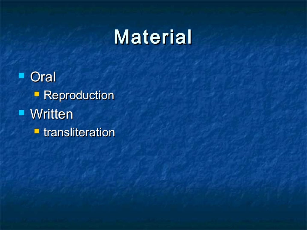 Types of translation