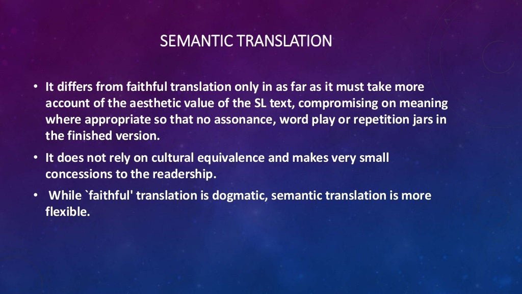 Types of translation