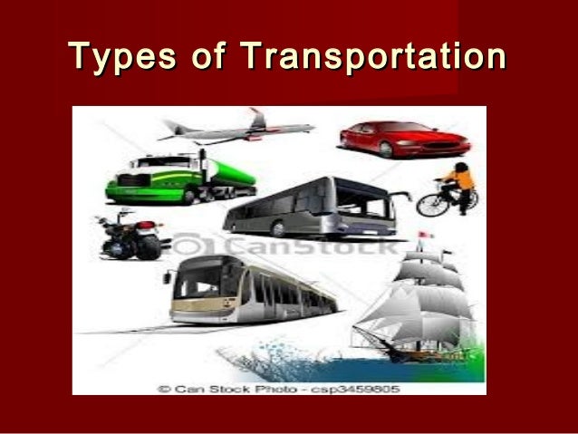 Types Of Transportation Chart