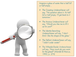 Types of underachievers