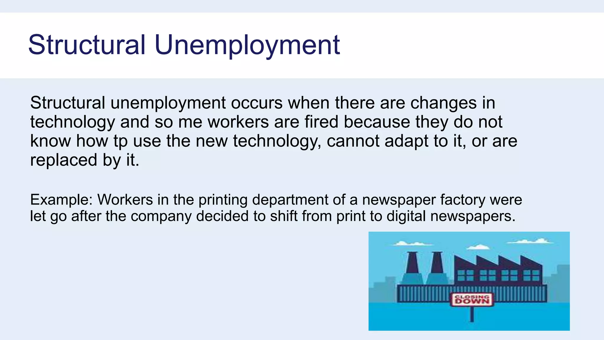 what is an example of structural unemployment