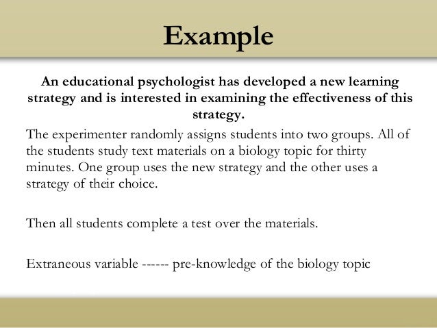 research topic with two variables examples