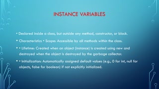 Types of Variables in Java programming for problem solving | PPTX