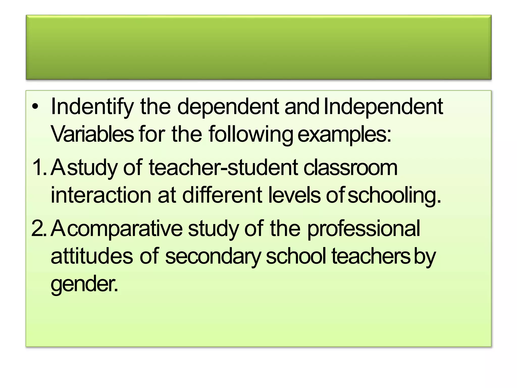Types of variables in research | PPTX