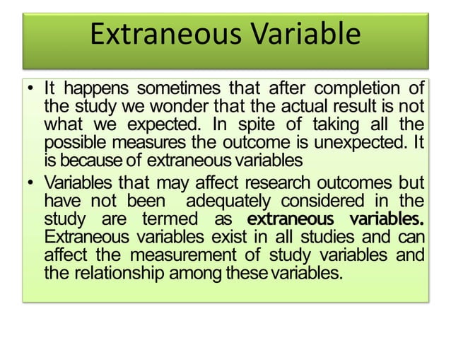 Types of variables in research | PPTX | Education