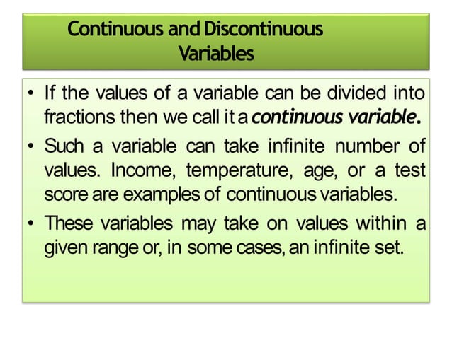 Types of variables in research