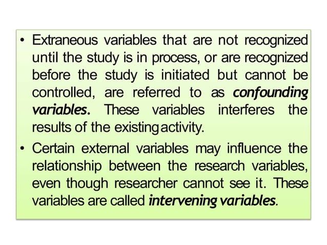 Types of variables in research