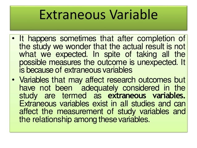 Types of variables in research