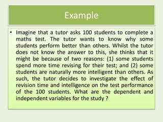 Types of variables in research | PPTX