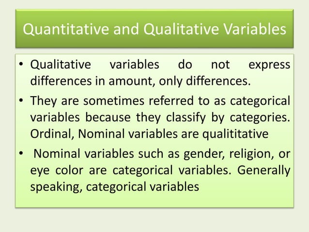 Types of variables in research | PPT