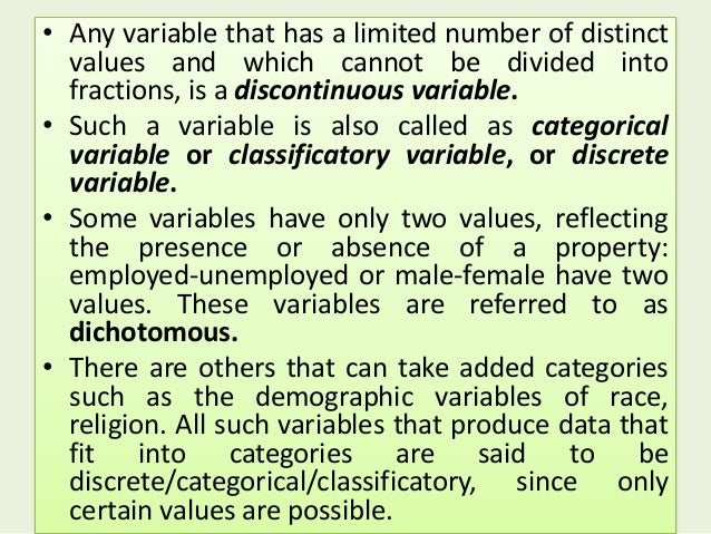 Types of variables in research