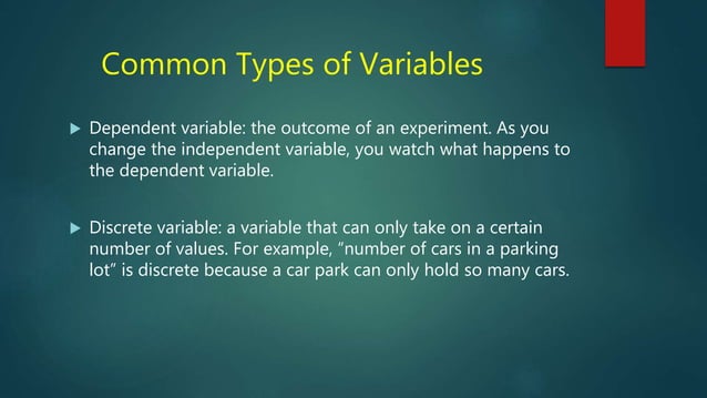 Types of variables in statistics | PPT