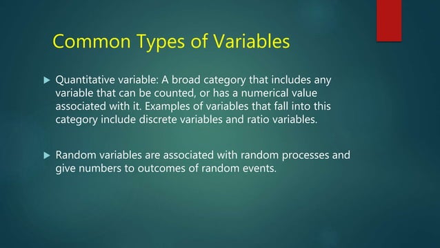 Types of variables in statistics | PPT
