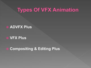  ADVFX Plus
 VFX Plus
 Compositing & Editing Plus
 