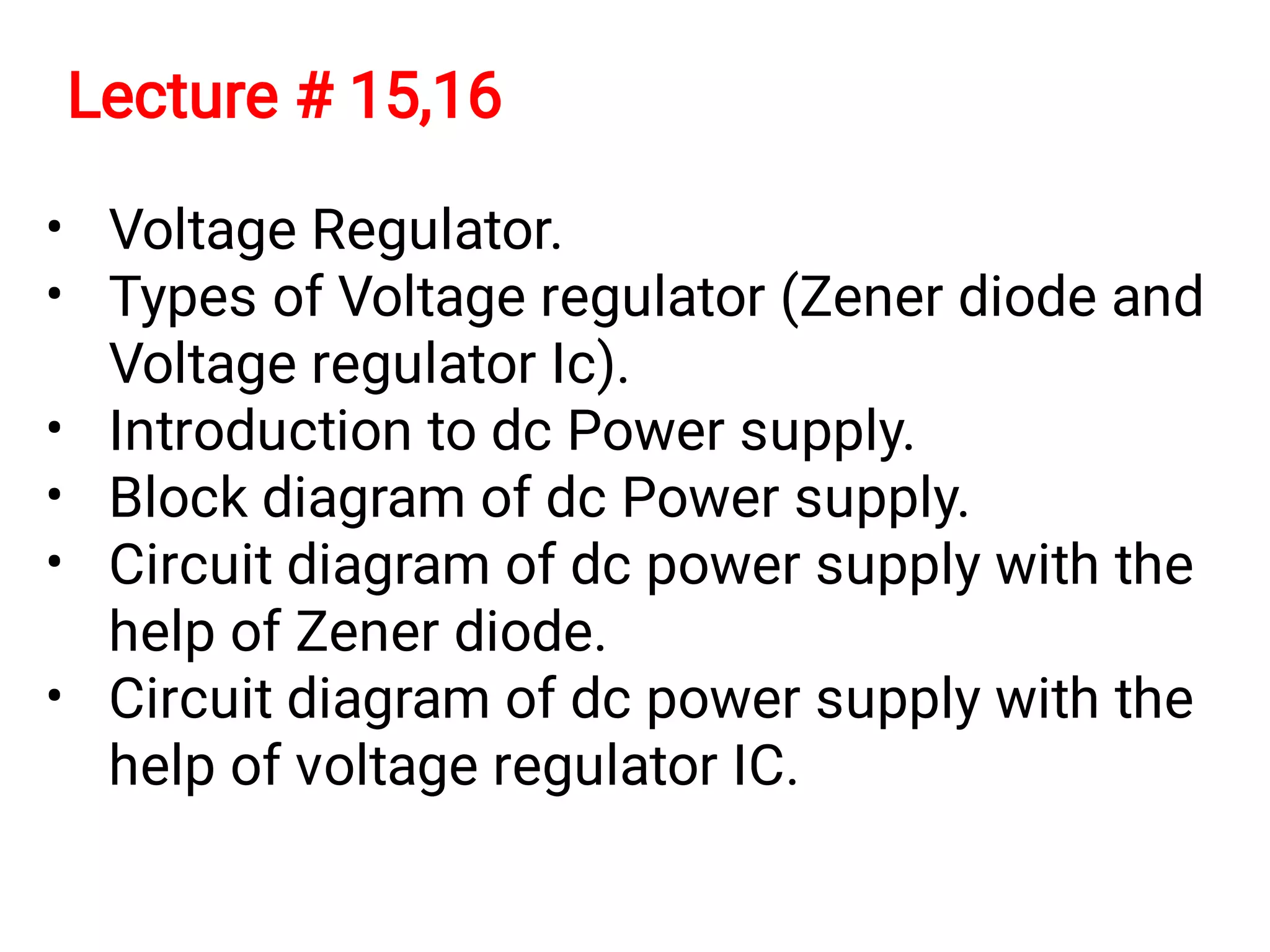 types of voltage regulator and DC power supply notes.pdf