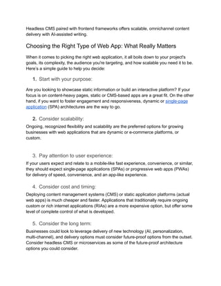 Types of Web Applications: A Complete Guide for Businesses | PDF