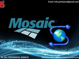 Ph. No.: 8222066670, 4000670
Email: info.jatinbatra@gmail.com
Website: www.batracomputercentre.com
 