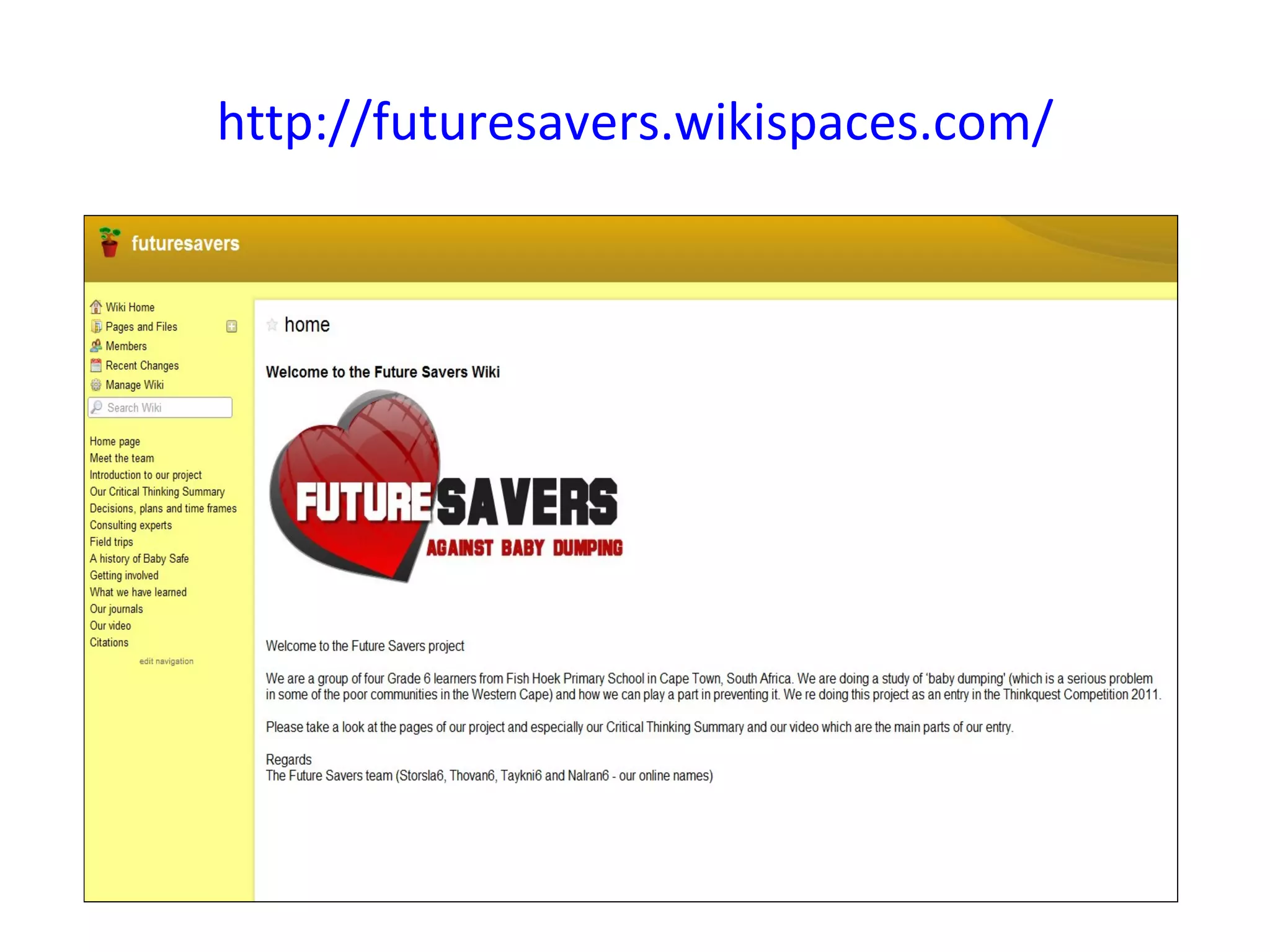 http://futuresavers.wikispaces.com/
 